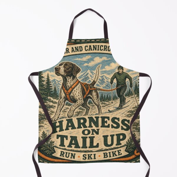 Item preview, Harness On Tail Up Dog Harness Canicross Skijoring Badge designed and sold by BoosterShop.