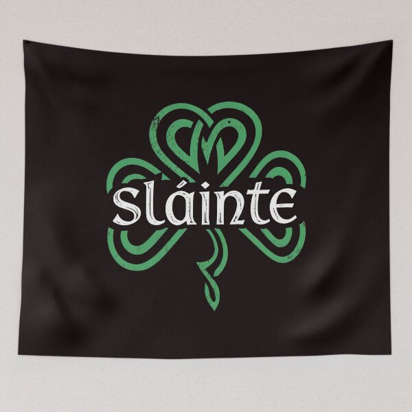 Item preview, Slainte Shamrock Celtic Knot Distressed Irish Saying designed and sold by Sinemstd.
