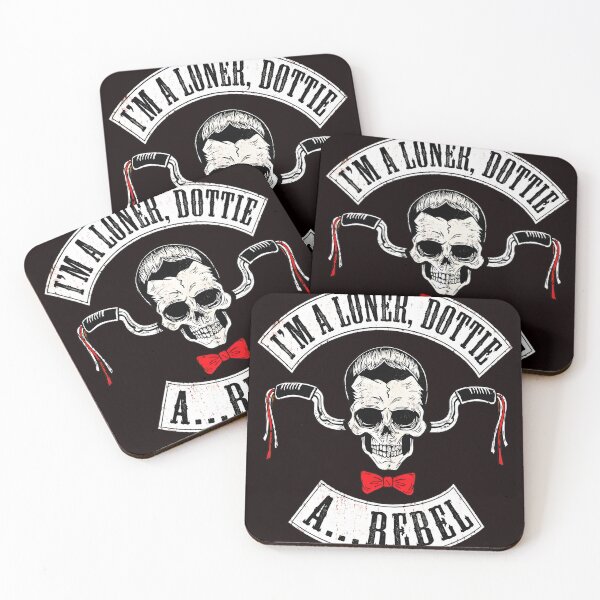 Item preview, I'M A LONER DOTE A REBEL Skull Biker  designed and sold by Sinemstd.