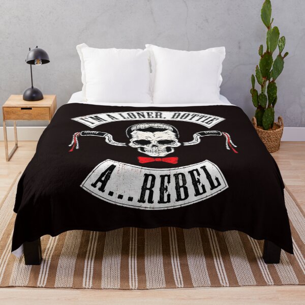 Item preview, I'M A LONER DOTE A REBEL Skull Biker designed and sold by Sinemstd.