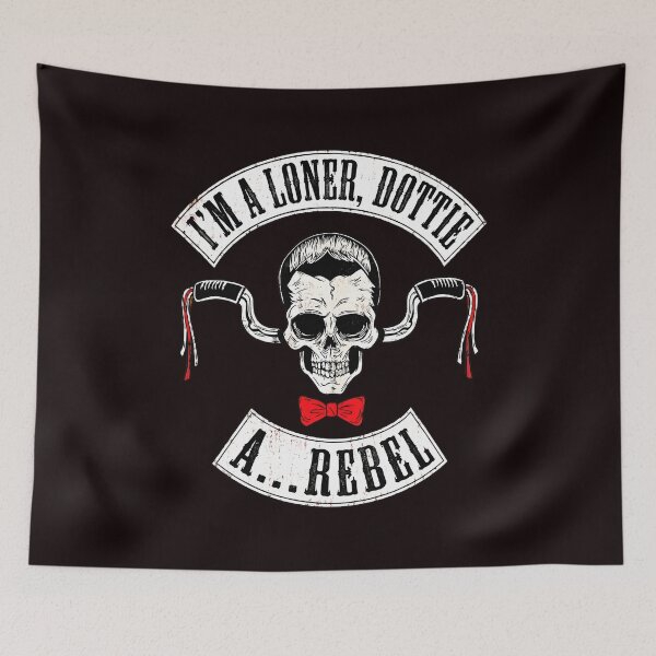 Item preview, I'M A LONER DOTE A REBEL Skull Biker  designed and sold by Sinemstd.