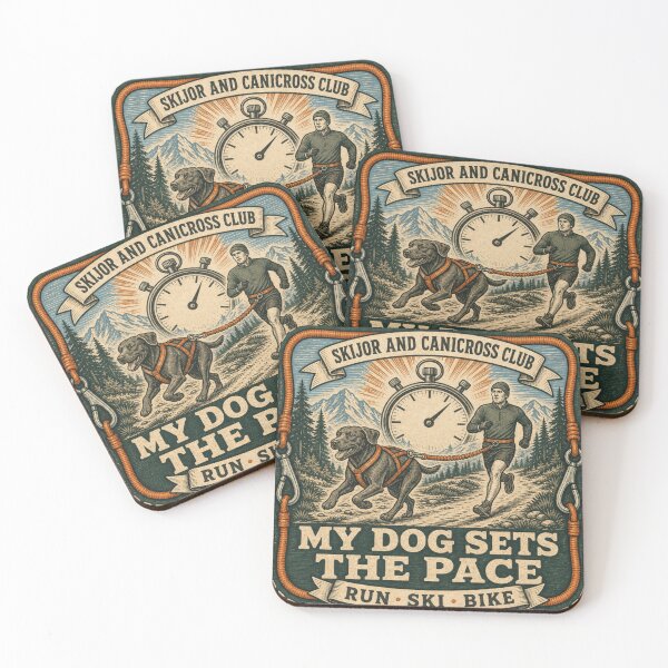 Item preview, My Dog Sets The Pace Running With Dogs Stopwatch Trail Badge designed and sold by BoosterShop.