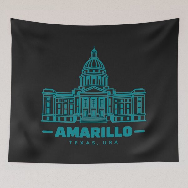 Item preview, Amarillo Texas USA Line Art Landmark Poster designed and sold by CMYKStudio.