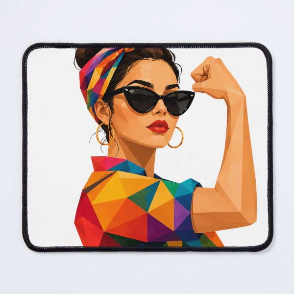 Item preview, Queen of Diamonds – Colorful Geometric Strong Woman Pop Art designed and sold by RaiyanaCanvas.