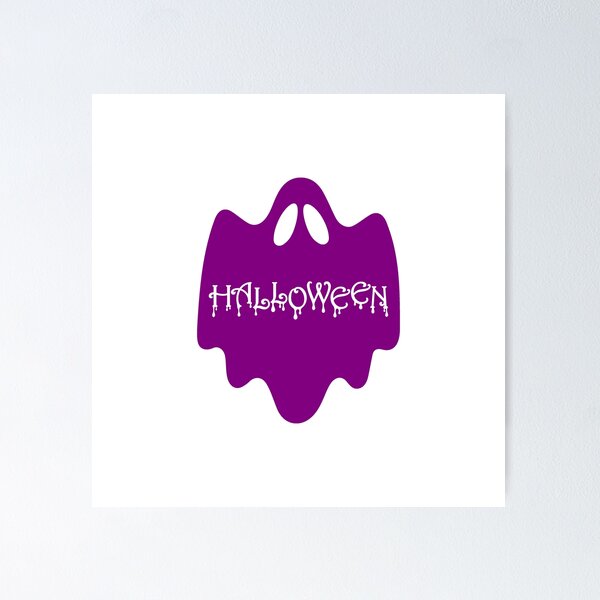 Item preview, Purple Dripping Halloween Ghost Silhouette designed and sold by pattern-archive.