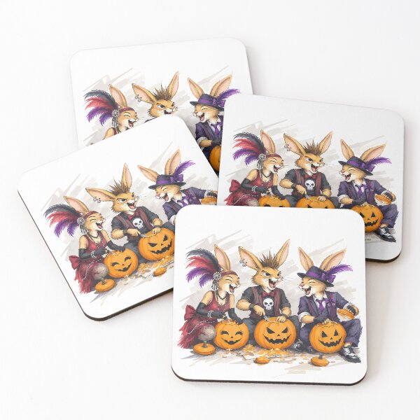 Item preview, Pumpkin Carving Parade Punk Hares designed and sold by vivendulies.