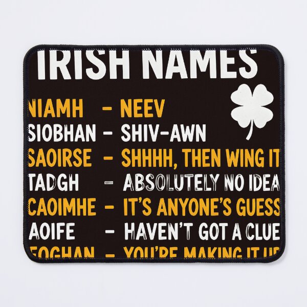 Item preview, Funny Irish Name Pronunciation Guide Clover designed and sold by kawanva-studio.