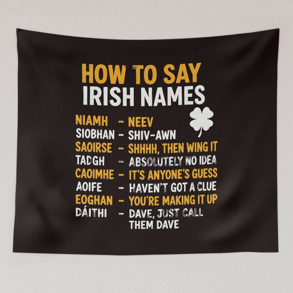 Item preview, Funny Irish Name Pronunciation Guide Clover designed and sold by kawanva-studio.