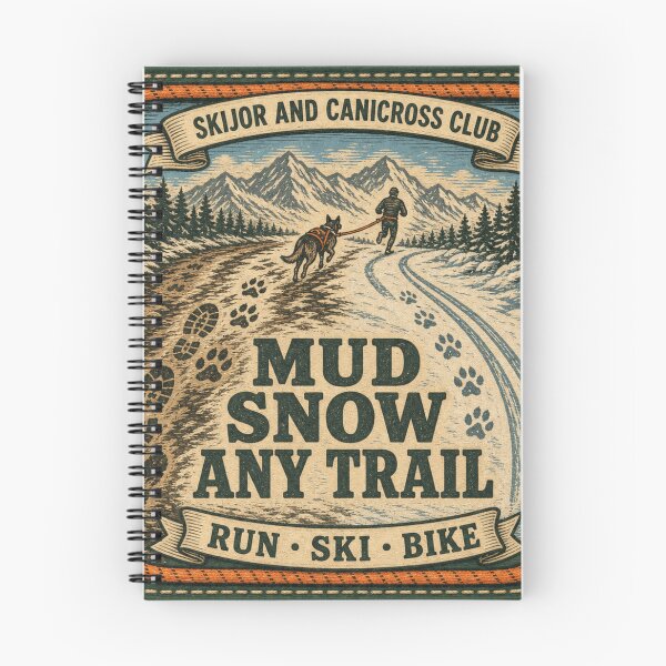 Item preview, Mud Snow Any Trail All Season Canicross Skijoring Badge designed and sold by BoosterShop.