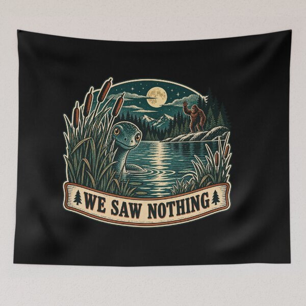 Item preview, Bigfoot Lake Monster We Saw Nothing designed and sold by Knightzoro Studio.