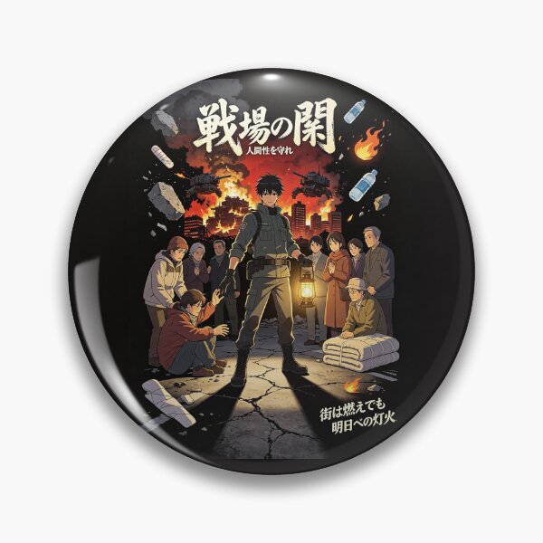 Item preview, "Protect Humanity" - Battlefield Lantern Anime War Art designed and sold by Raloel Art.