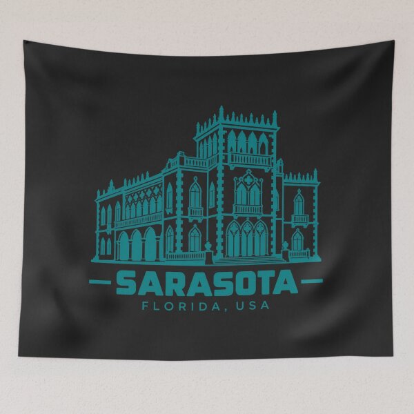 Item preview, Sarasota Florida USA Line Art Landmark Poster designed and sold by CMYKStudio.