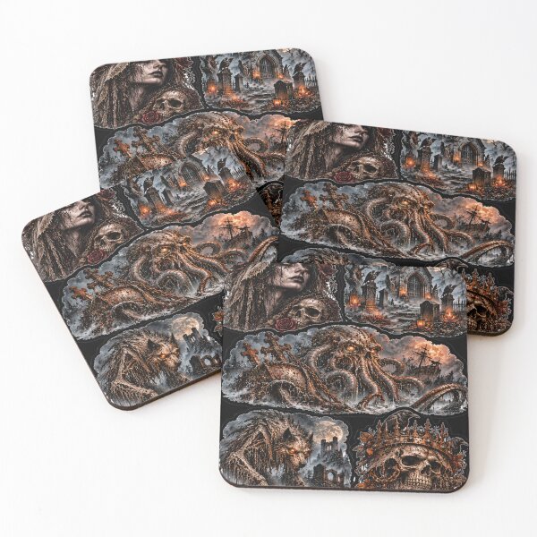 Item preview, Dark Gothic Fantasy Monster Cemetery Werewolf Sticker Sheet  Main Tag: designed and sold by CalineczkaStudio.