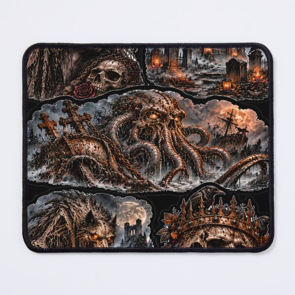 Item preview, Dark Gothic Fantasy Monster Cemetery Werewolf Sticker Sheet  Main Tag: designed and sold by CalineczkaStudio.