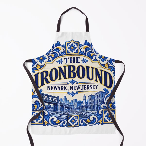 Item preview, The Ironbound Newark NJ – Portuguese Azulejo Railroad Design designed and sold by Past in Threads.