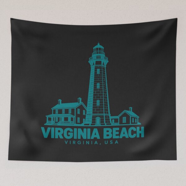 Artikelvorschau, Virginia Beach, Virginia, USA – Wahrzeichen-Poster (Linienzeichnung) entworfen und verkauft von CMYKStudio.