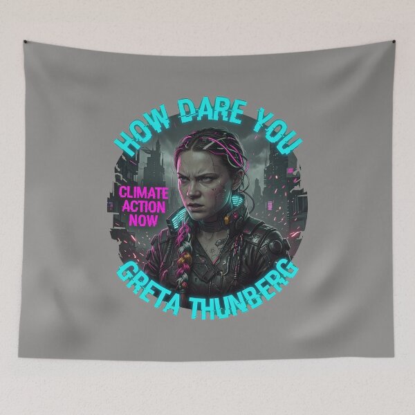 Aperçu de l'œuvre Comment oses-tu, Greta Thunberg ? Ambiance pop art - 74 créée et vendue par UfukCetinkaya.