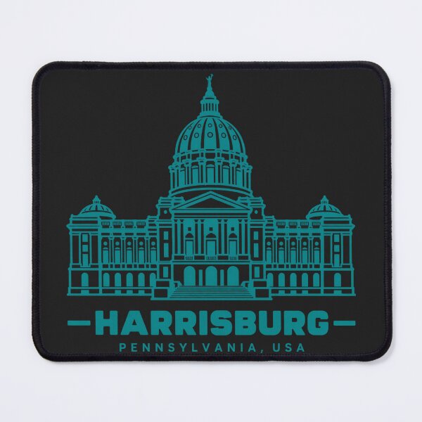 Item preview, Harrisburg Pennsylvania USA Line Art Landmark Poster designed and sold by CMYKStudio.