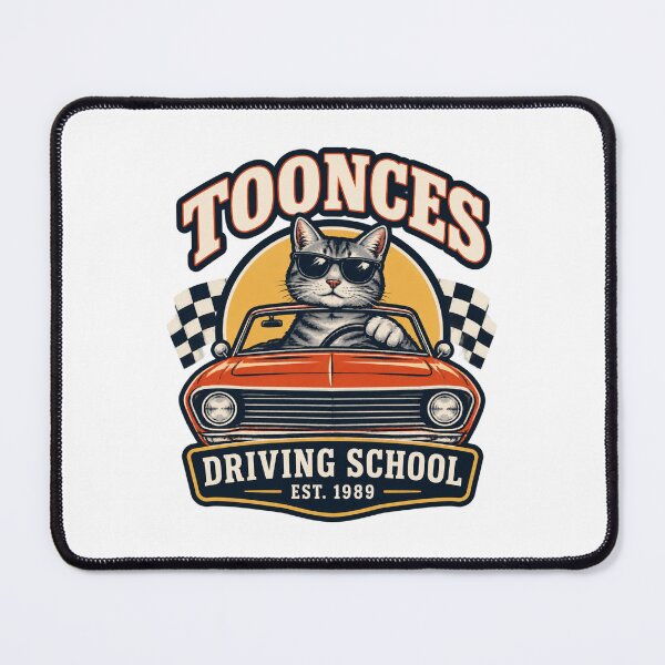 Item preview, Toonces Driving School Vintage Est. Design for Car Enthusiasts and Humor Lovers PERFECT GIFT FOR YOU AND FRIENDS designed and sold by AnishaKhemka.