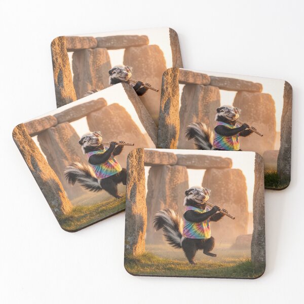 Item preview, Happy Skunk Plays the Flute at Stonehenge designed and sold by Tridentulus.