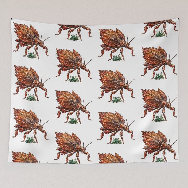 Item preview, Autumn Leaf Insect Crystal Sticker - Amber Orange Phyllium Real Color designed and sold by Crystal Critters .