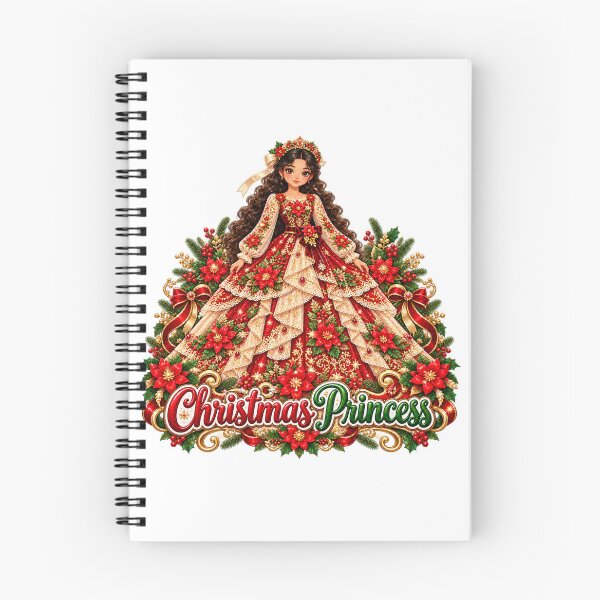 Item preview, Sparkling Christmas Princess with Crown and Dress of Christmas Flowers designed and sold by meganlaub1.