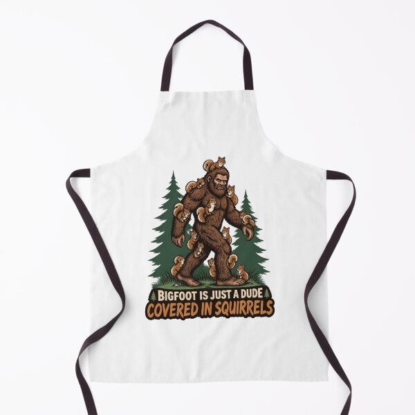 Item preview, Bigfoot Covered in Squirrels Funny Cryptid Illustration Design PERFECT GIFT FOR YOU AND FRIENDS designed and sold by winzesty.