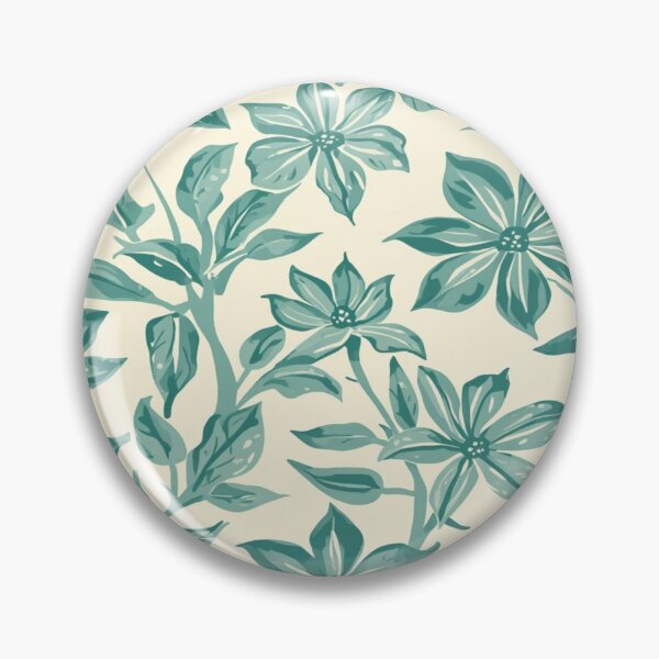 Item preview, Teal Spring Flowers On Cream Background designed and sold by burbankdesigns.
