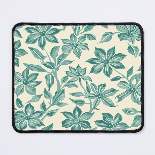 Item preview, Teal Spring Flowers On Cream Background designed and sold by burbankdesigns.