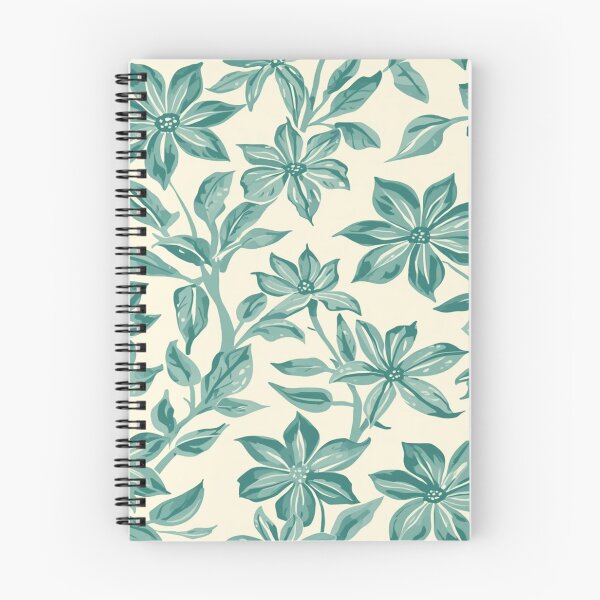 Item preview, Teal Spring Flowers On Cream Background designed and sold by burbankdesigns.