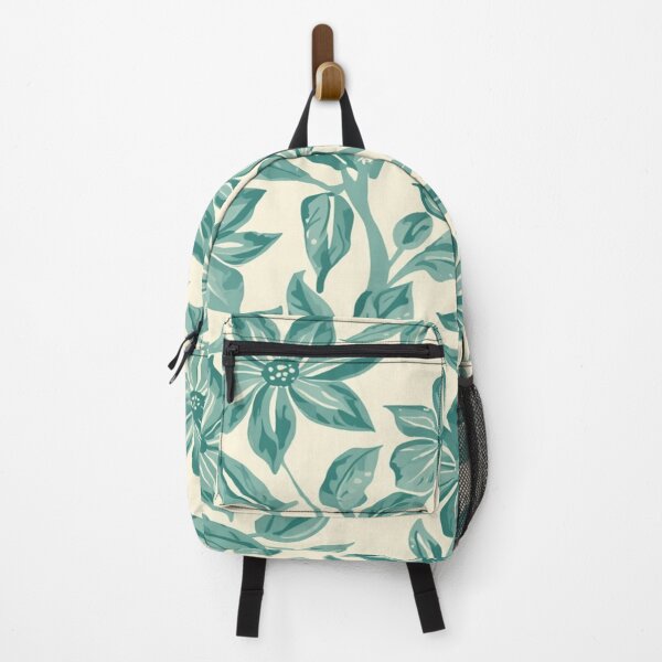 Item preview, Teal Spring Flowers On Cream Background designed and sold by burbankdesigns.