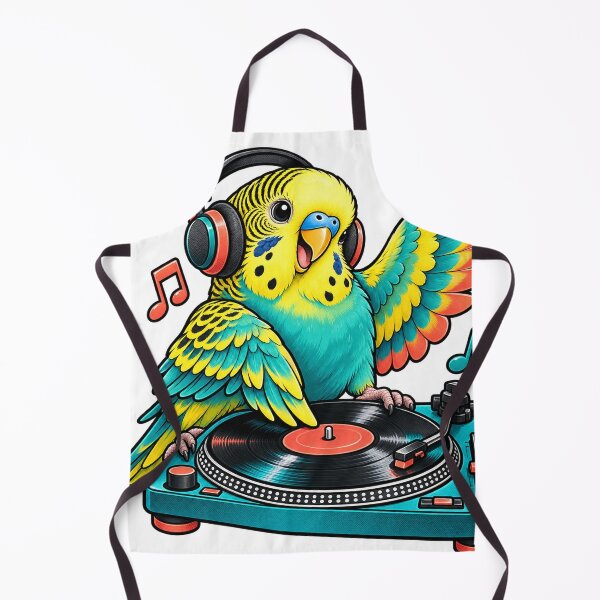 Item preview, Vinyl DJ Parakeet designed and sold by CozyMigo.