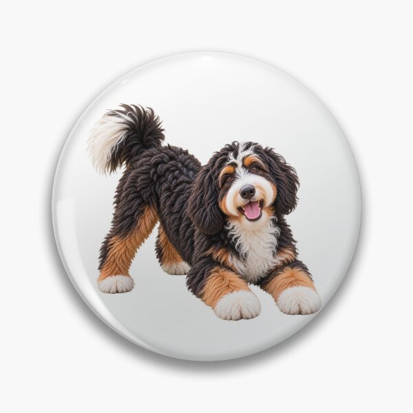 Item preview, Bernedoodle Dog Playing  designed and sold by BackgroundND.