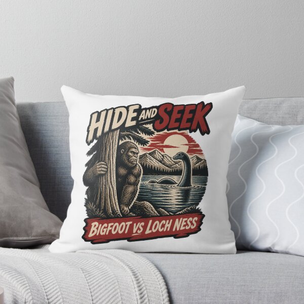 Item preview, Bigfoot vs Loch Ness Monster Hide and Seek Mythical Creature Battle Design PERFECT GIFT FOR YOU AND FRIENDS designed and sold by winzesty.