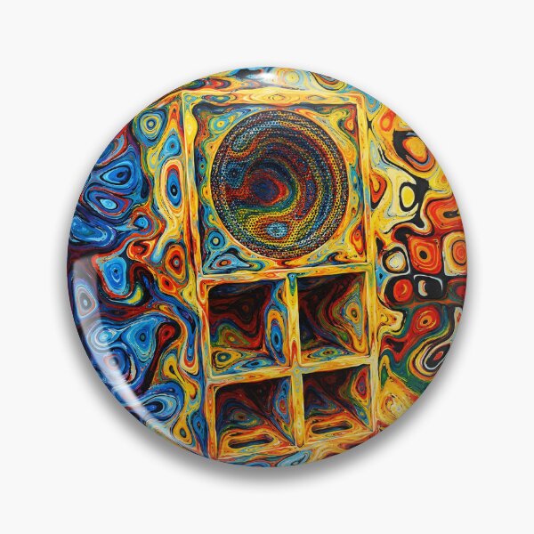 Item preview, Psychedelic Speaker Painting Colorful Swirls Fluid Lines designed and sold by BASS-CULTURE.