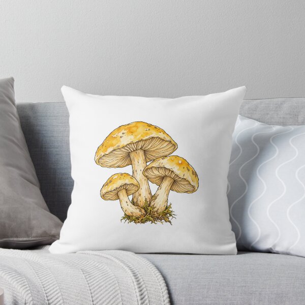 Item preview, Vintage Woodland Wild Mushrooms in Golden Watercolor designed and sold by Jessie's Palette.