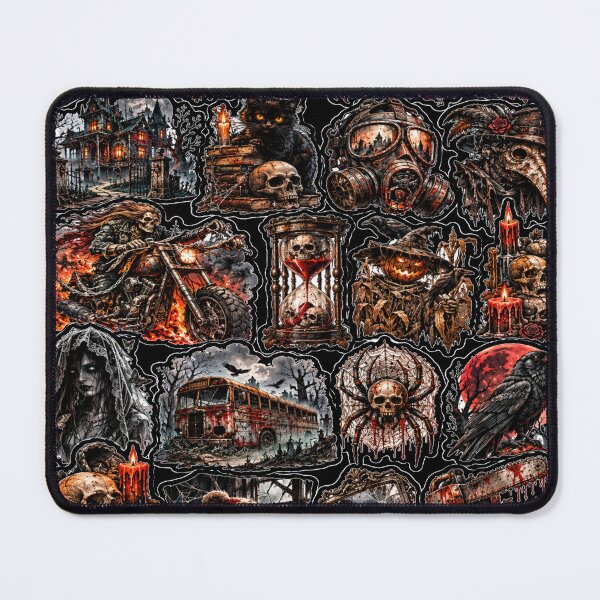 Item preview, Apocalyptic Horror Zombie Creepy Teddy Bear Sticker Sheet designed and sold by CalineczkaStudio.