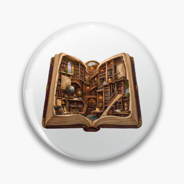 Item preview, Miniature Library Inside an Open Book – Architecture of Knowledge designed and sold by builtforyou.