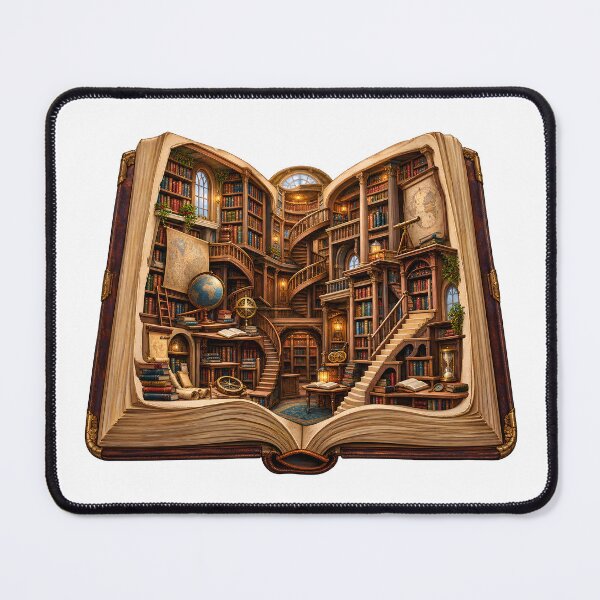 Item preview, Miniature Library Inside an Open Book – Architecture of Knowledge designed and sold by builtforyou.