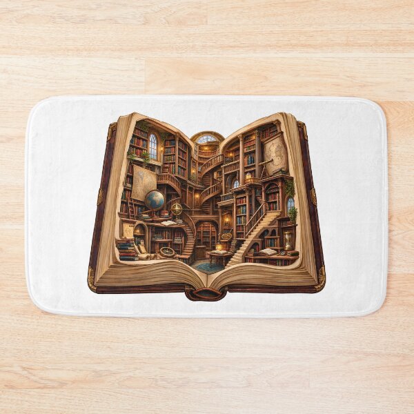 Item preview, Miniature Library Inside an Open Book – Architecture of Knowledge designed and sold by builtforyou.