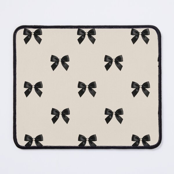 Item preview, Black Ribbon Bows with Pearl Seamless Pattern - Coquette Aesthetic designed and sold by AbeiiStore.