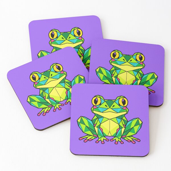 Item preview, Vibrant Geometric Frog – Neon Green Polygon Art designed and sold by SimplyJasper.