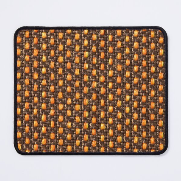 Item preview, Close up of a dark brown and orange woven fabric texture background designed and sold by homydesign.