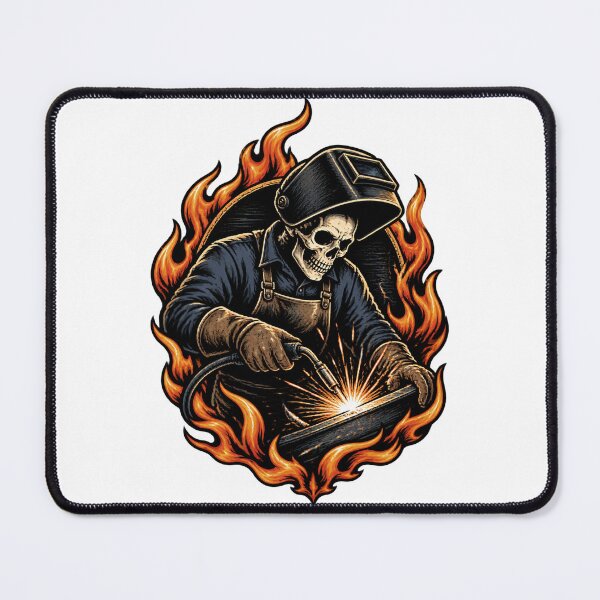 Item preview, Welder Skull Design with Helmet and Flames for Welding Enthusiasts LIMITED EDITION designed and sold by Velikakara.