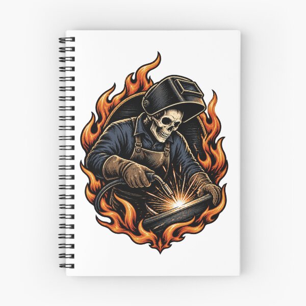 Item preview, Welder Skull Design with Helmet and Flames for Welding Enthusiasts LIMITED EDITION designed and sold by Velikakara.