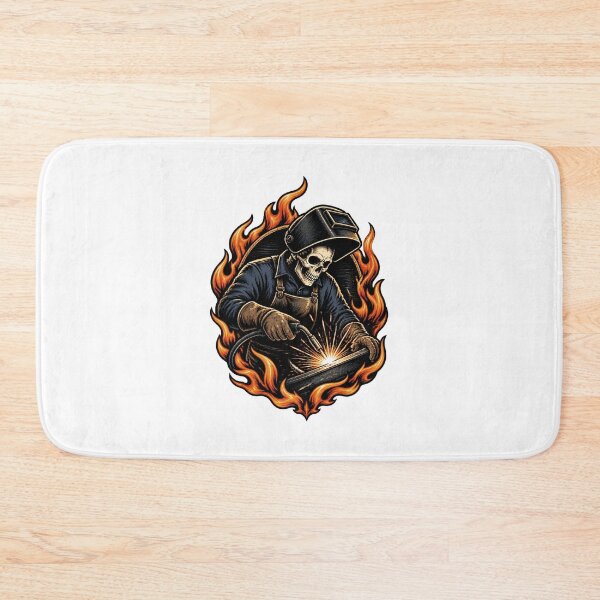Item preview, Welder Skull Design with Helmet and Flames for Welding Enthusiasts LIMITED EDITION designed and sold by Velikakara.