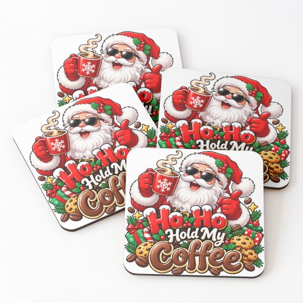 Item preview, Ho Ho Hold My Coffee – Funny Santa Coffee Christmas Sticker designed and sold by RJACreative.
