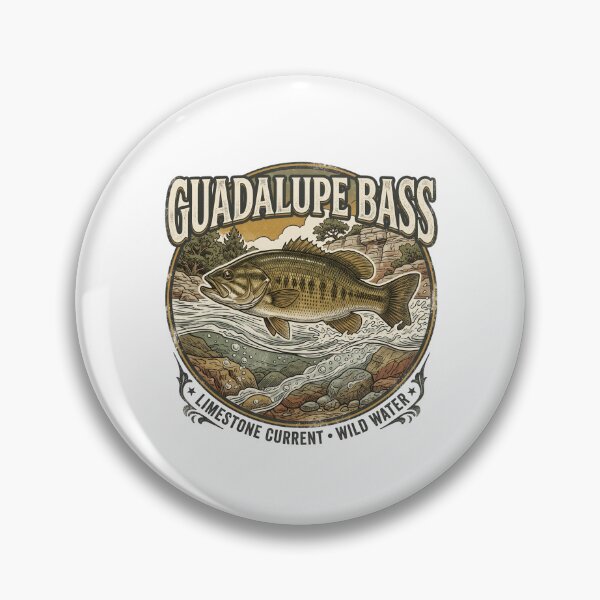 Item preview, Vintage Guadalupe Bass Limestone Current Graphic designed and sold by NobleCast .