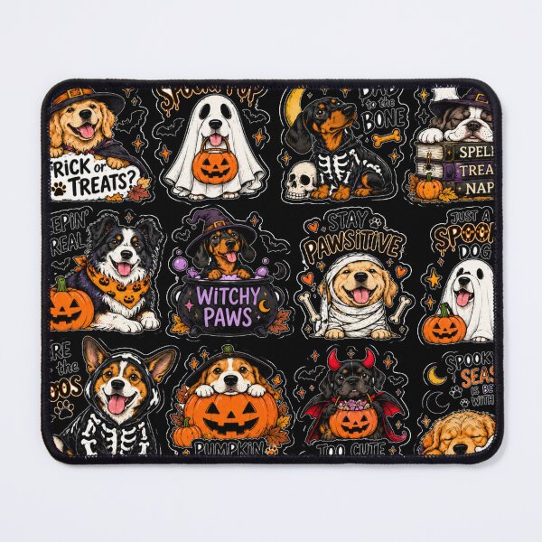Item preview, Cute Halloween Dog Puppy Spooky Season Sticker Sheet designed and sold by CalineczkaStudio.