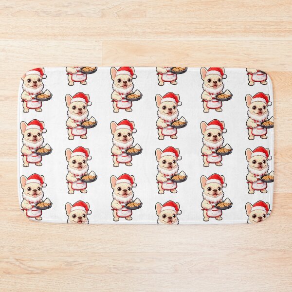 Item preview, Cute Santa Baker French Bulldog with Gingerbread designed and sold by Raloel Art.